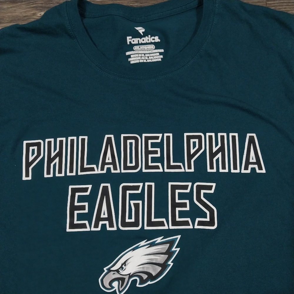 Philadelphia Eagles NFL Football Logo Apparel Team Shirt Size 4XL Fanatics Men